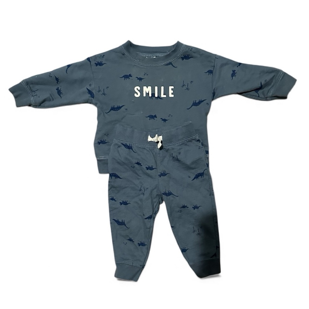 Blue Dinosaur Print Baby Outfit 9mths